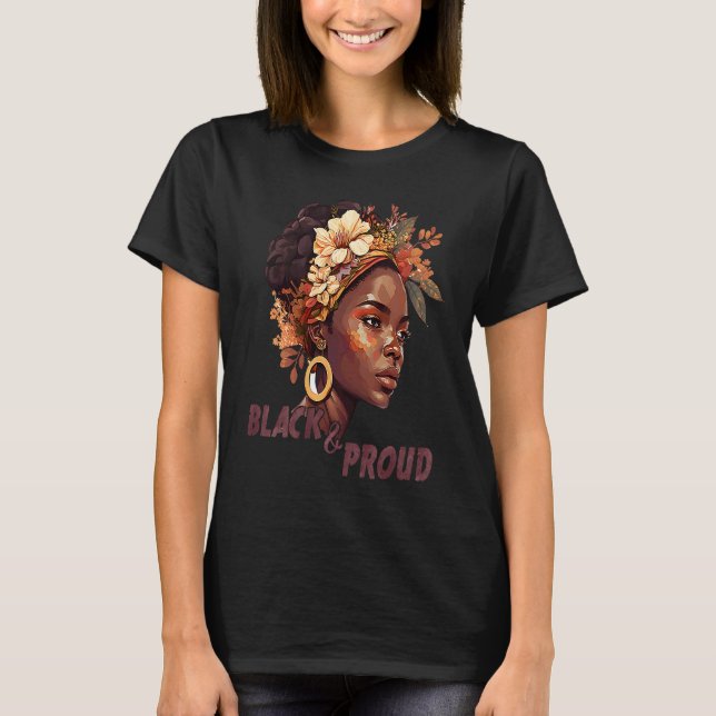 Camiseta Black And Proud  Black History Month 365 Black Pri (Frente)