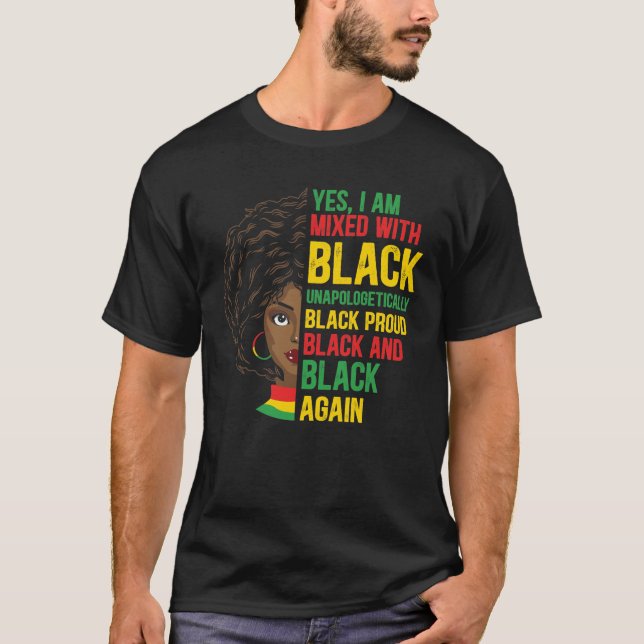Camiseta Black and Proud | Unapologetic | Black Queen (Frente)
