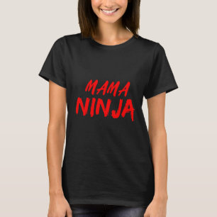 Camiseta Black and Red Mama Ninja para mamãe