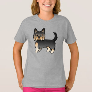 Camiseta Black And Tan Yorkshire Terrier Yorkie Cartoon Dog