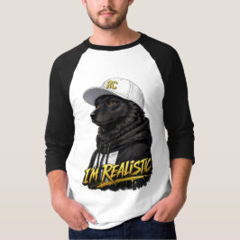 Camiseta Black Anime Dog Streetwear Art | I'm Realistic