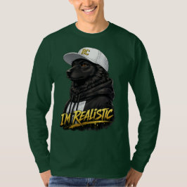Camiseta Black Anime Dog Streetwear Art | I'm Realistic