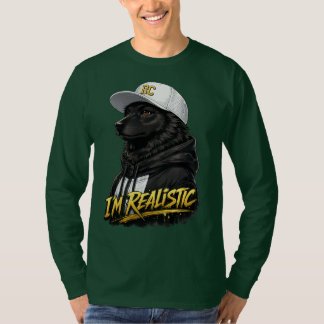 Camiseta Black Anime Dog Streetwear Art | I'm Realistic