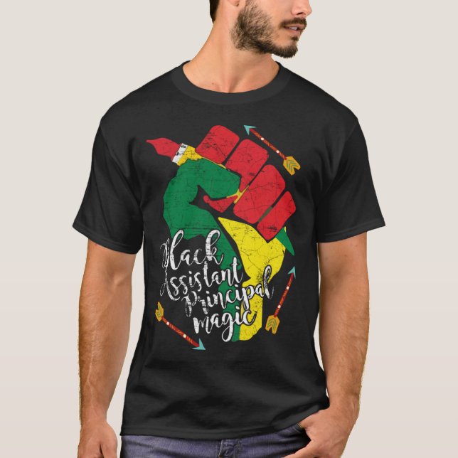 Camiseta Black Assistant Principal Black History Month Teac (Frente)