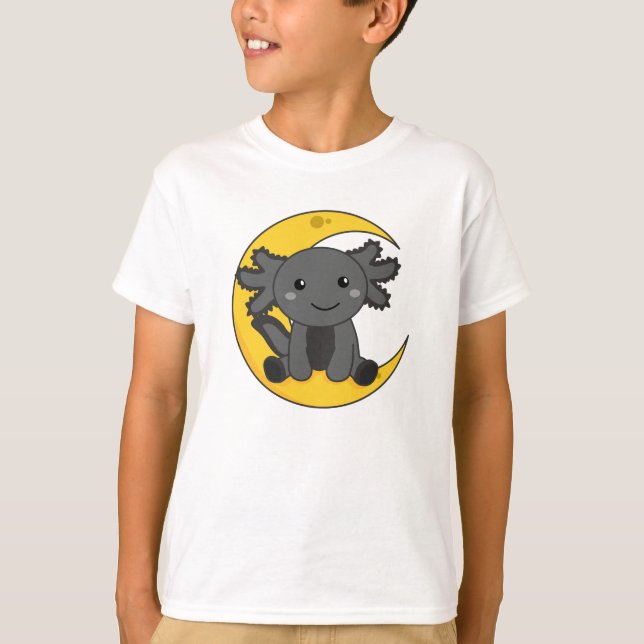 Camiseta Black Axoltolt Sobre A Lua Boa Noite (Frente)