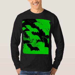 Camiseta Black Bats Em Voo Verde