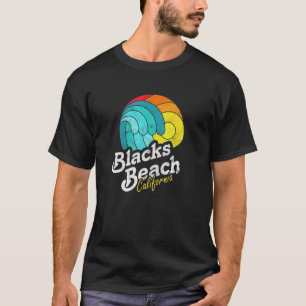 Camiseta Black Beach San Diego California Surfer Wave Sunse