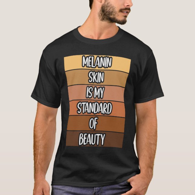 Camiseta Black Beautiful African American Melanin Black Que (Frente)