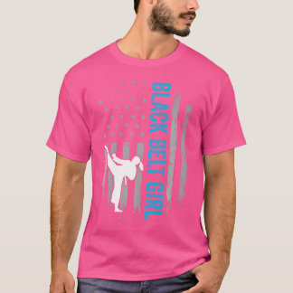 Camiseta Black Belt Girl Karate Jiu Jitsu Taekwondo Martial