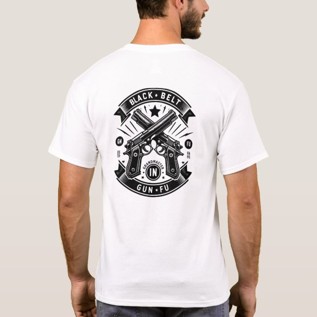 Camiseta Black Belt Gun Fu Grandmaster (Verso)