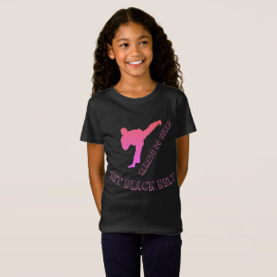 Camiseta Black Belt Karate Black Rosa Modern Trendy Chic