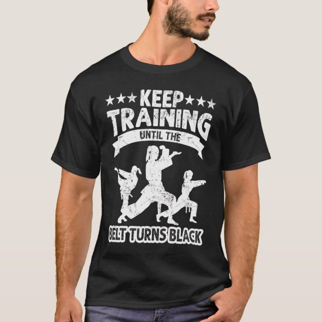 Camiseta Black Belt Martial Training Karate Women Jiu Jitsu (Frente)