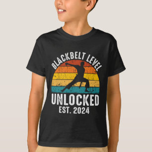 Camiseta Black Belt Men Atingem Artes Marciais Karate Boy