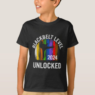 Camiseta Black Belt Men Atingem Artes Marciais Karate Boy