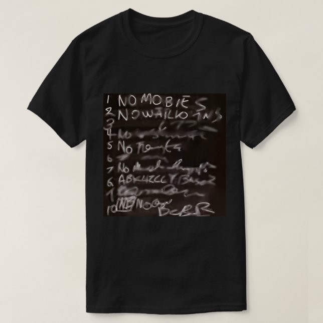 Camiseta Black Books Blackboard (Frente do Design)
