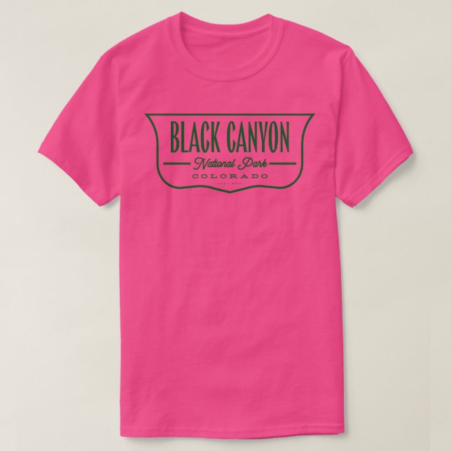 Camiseta Black Canyon National Park Shield Green (Frente do Design)