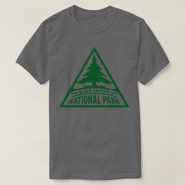 Camiseta Black Canyon National Park Tree Triangle Green (Frente do Design)