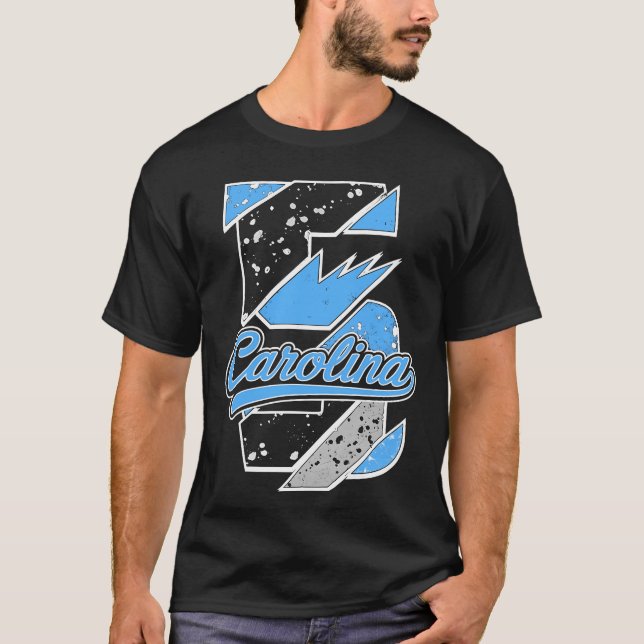 Camiseta Black Carolina 5 AJ5 Carolina Script Combinando (Frente)