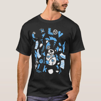 Camiseta Black Carolina 5 AJ5 Love Sick Bear Gráfico