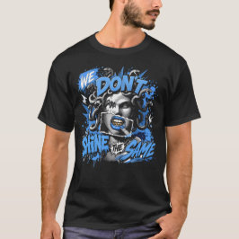 Camiseta Black Carolina 5 AJ5 Não Brilhamos Igual