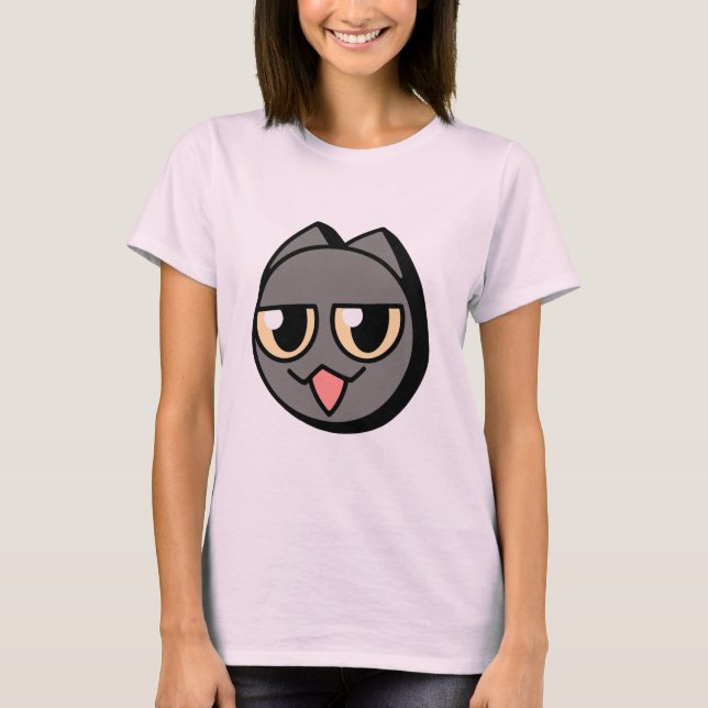 Camiseta Black Cartoon Cat (Frente)