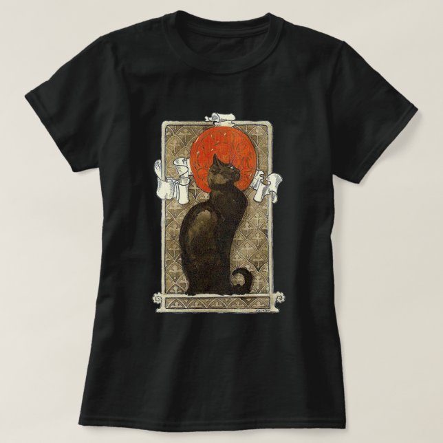 Camiseta Black Cat, Alexandre Steinlen (Frente do Design)