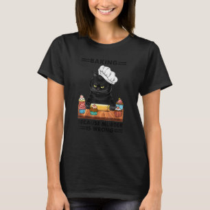 Camiseta Black Cat Baking Porque O Assassinato É Um Gato Er