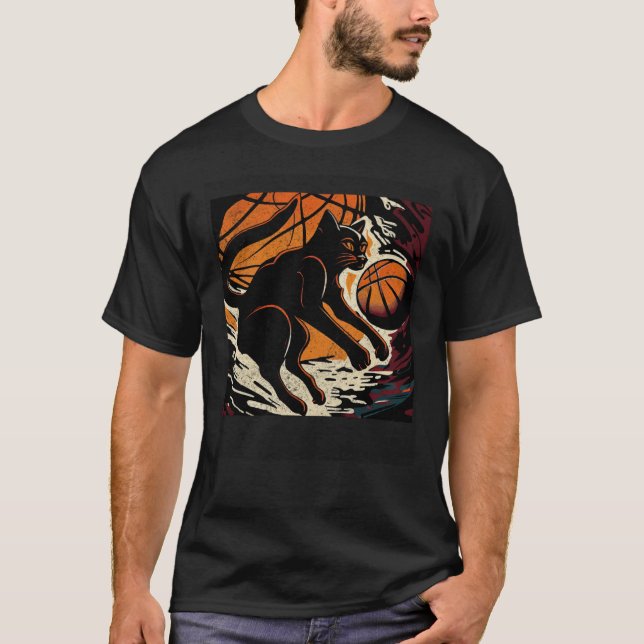 Camiseta Black Cat Basketball Christian (Frente)