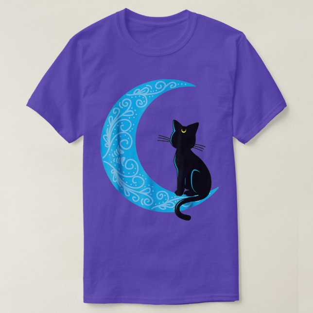 Camiseta Black Cat Crescent Moon Sailor Mãe (Frente do Design)