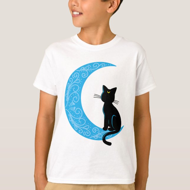 Camiseta Black Cat Crescent Moon Sailor Mãe (Frente)