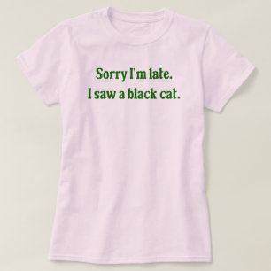 Camiseta Black Cat Engraçado