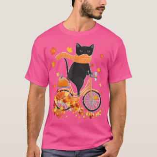 Camiseta Black Cat Go Cicing Autumn Fall Bicy