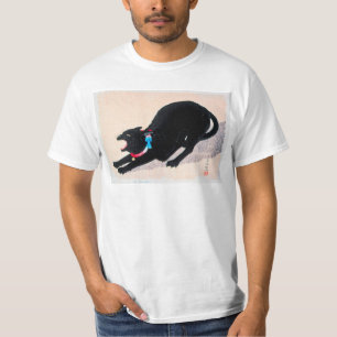 Camiseta Black Cat Hissing Fine Art by Hiroaki Takahashi