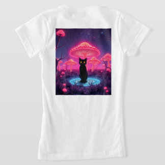 camiseta black cat in the psychedelic world