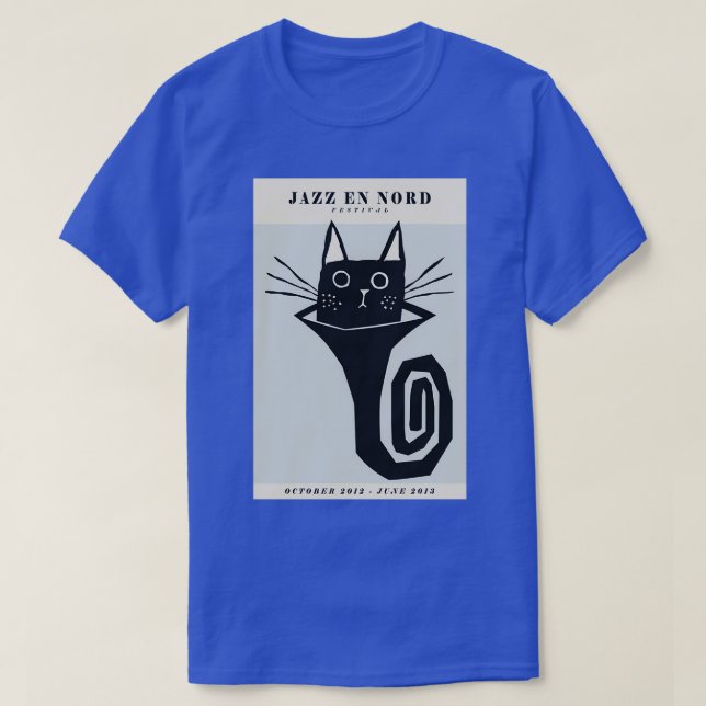Camiseta Black Cat Jazz En Nord (Frente do Design)