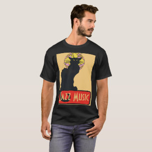 Camiseta Black Cat, Jazz Music