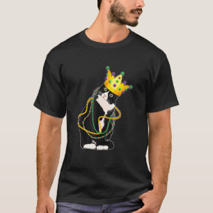 Camiseta Black Cat Meow Mardi Gras Mask Fleur De Lis Cat 1