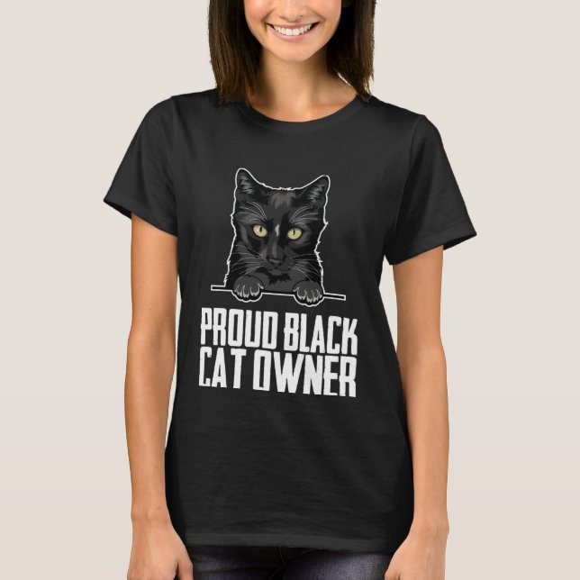 Camiseta Black cat mom  Black kitten  Black cat father (Frente)