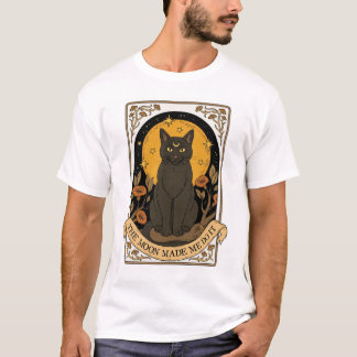 Camiseta Black Cat Moon T-Shirt | Witchy Aesthetic Vintage 