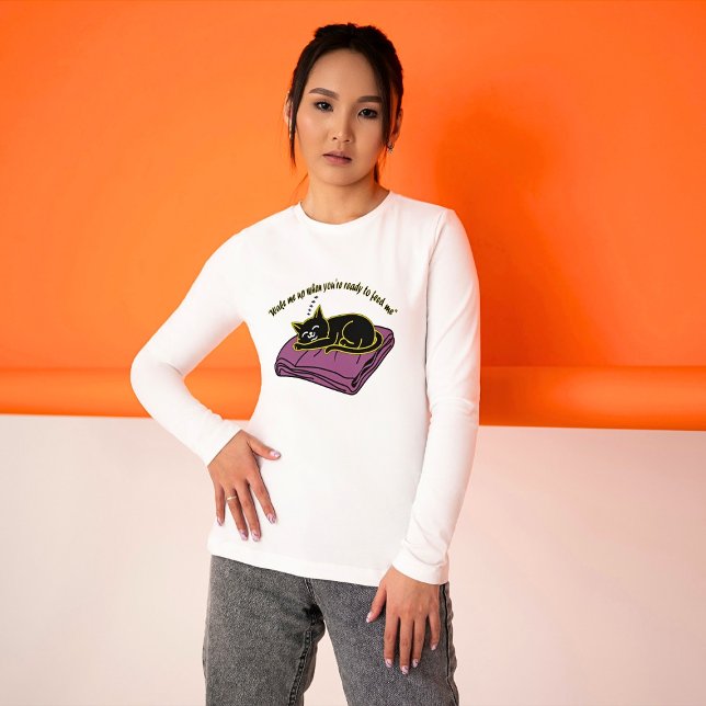 Camiseta Black Cat Nap Time T-Shirt (Criador carregado)