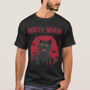 Camiseta Black Cat Norte Miami Engraçado