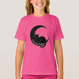 Camiseta Black Cat on the Crescent Moon: Charm of Darkness