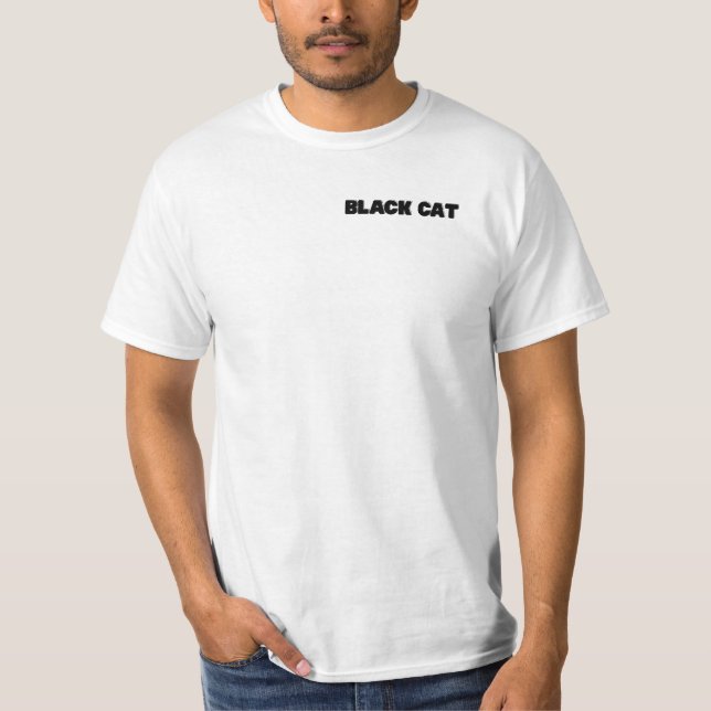 Camiseta Black Cat – Selectively Friendly & Proud Funny Tee (Frente)