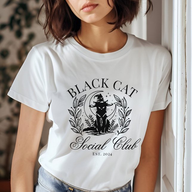 Camiseta Black Cat Social Club Halloween (Criador carregado)