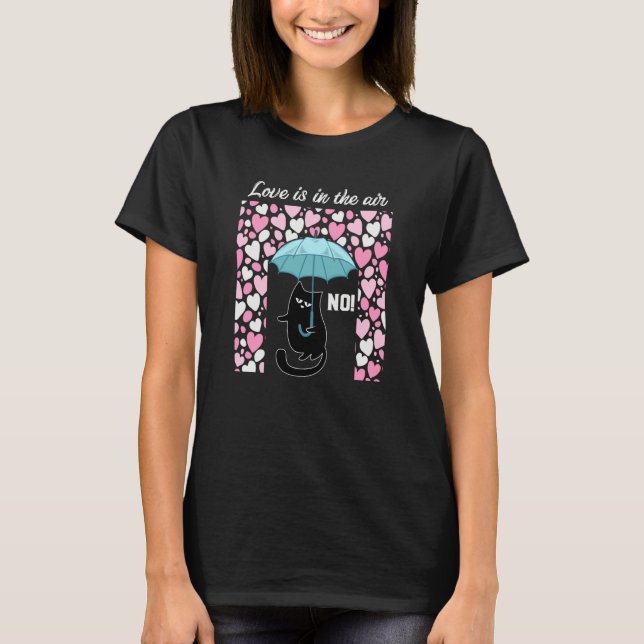 Camiseta Black Cat Valentines Day 2023 Love is in The Air N (Frente)