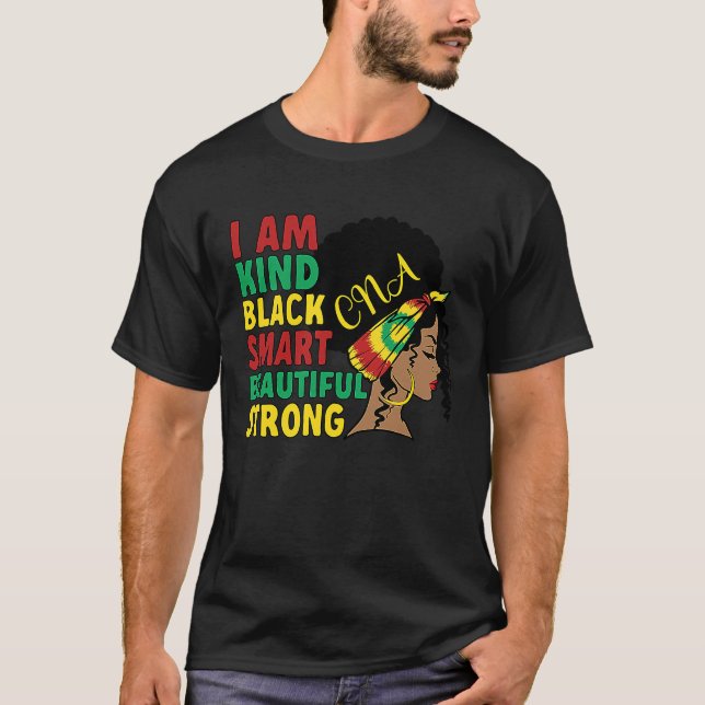 Camiseta Black Certified Nursing Assistant African American (Frente)