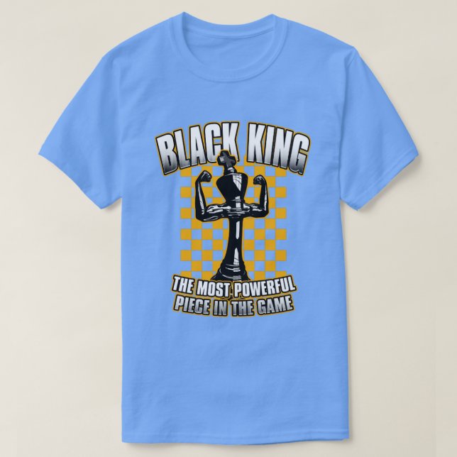 Camiseta Black Chess King, A Peça Mais Poderosa Do Ga (Frente do Design)