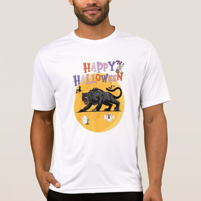 Camiseta black cougar on halloween night (Frente)
