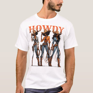 Camiseta Black Cowgirl Western Rodeo Melanin History Texas