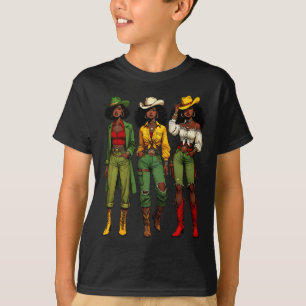 Camiseta Black Cowgirl Western Rodeo Melanin Juneteten Bla